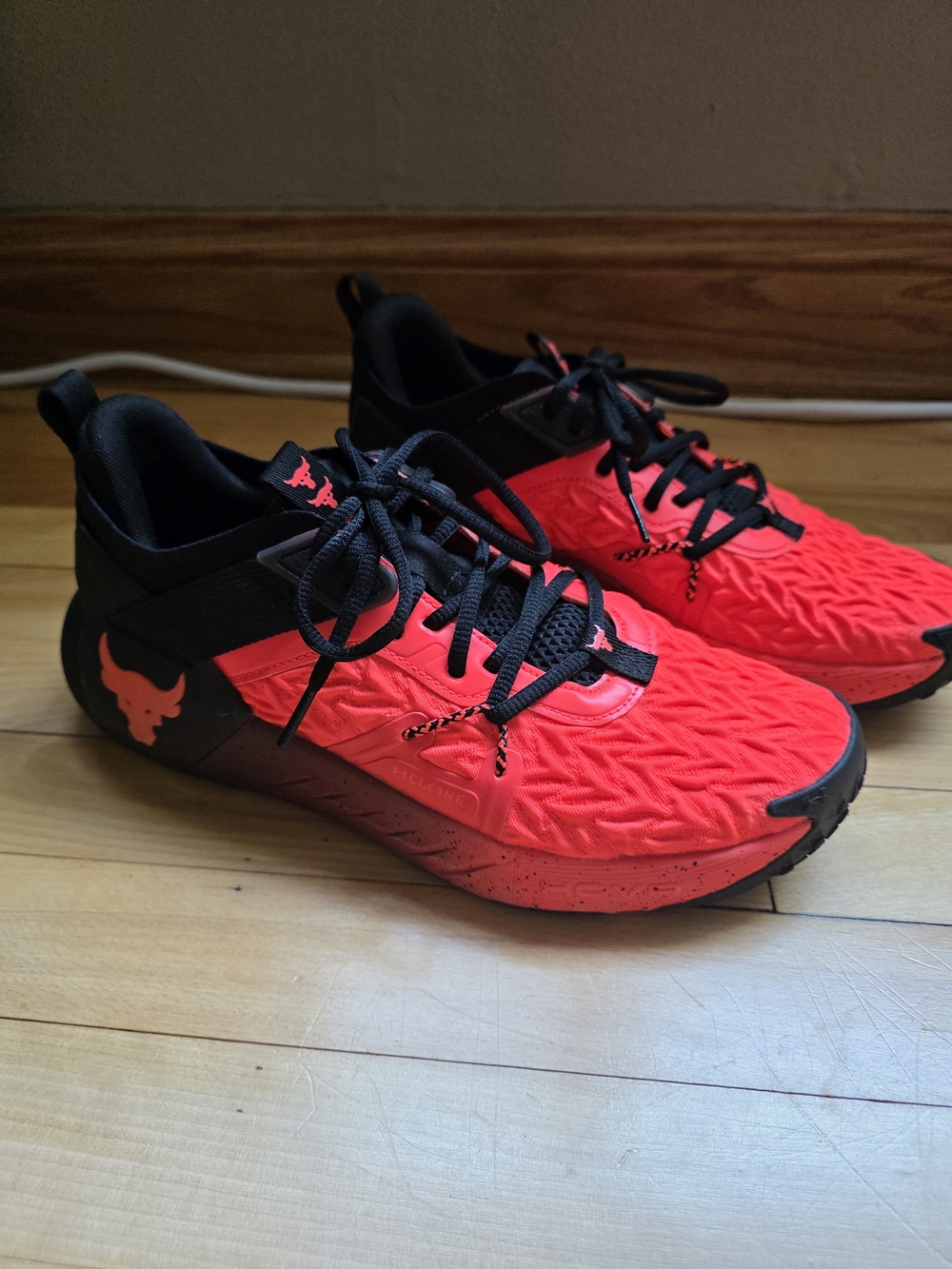 Under Armour Men’s Athletic Shoes in Bright Red and Black